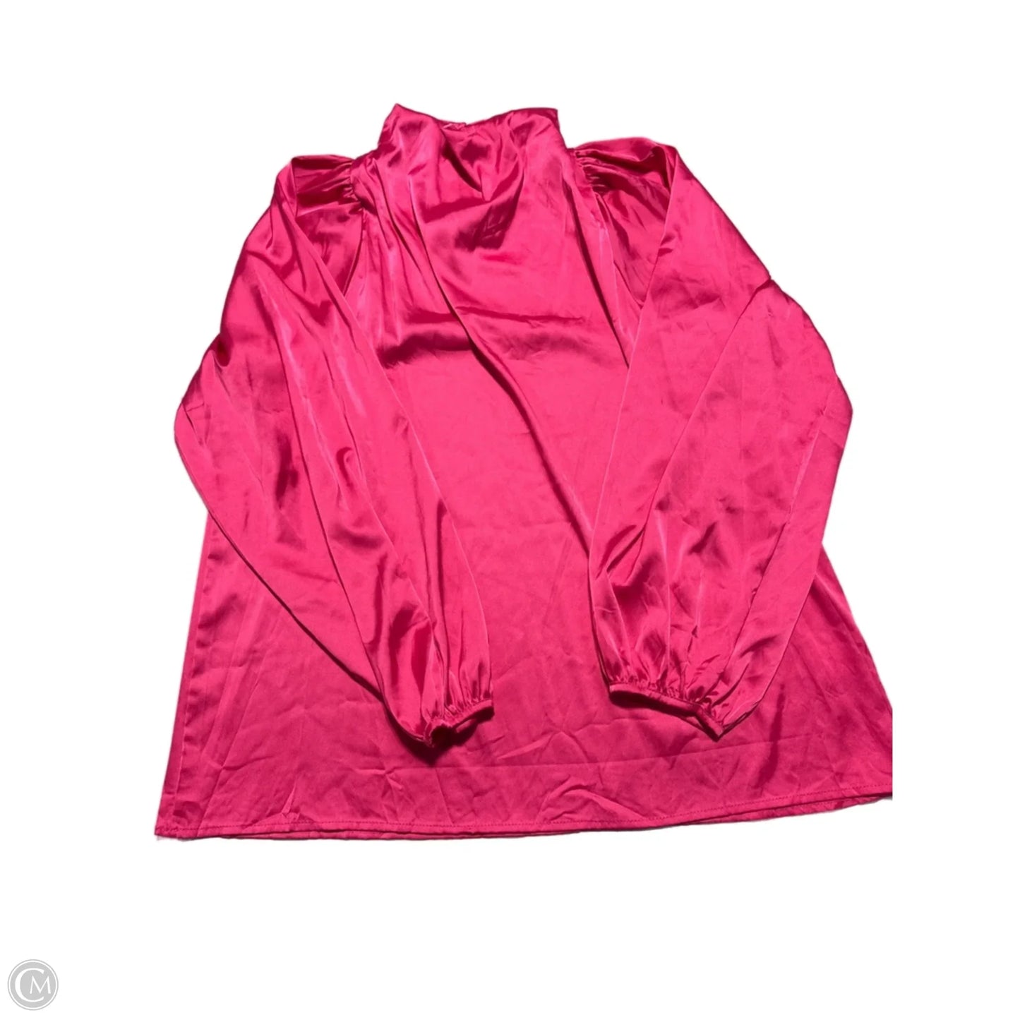Blouse Long Sleeve By Cmc In Pink, Size: L