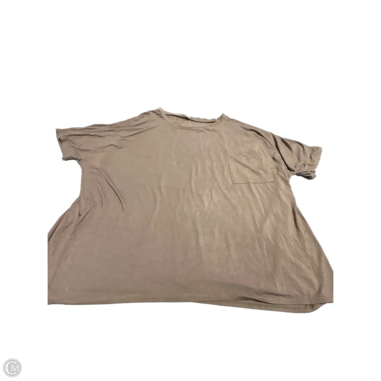 Top Short Sleeve Basic By Zenana Outfitters In Brown, Size: L