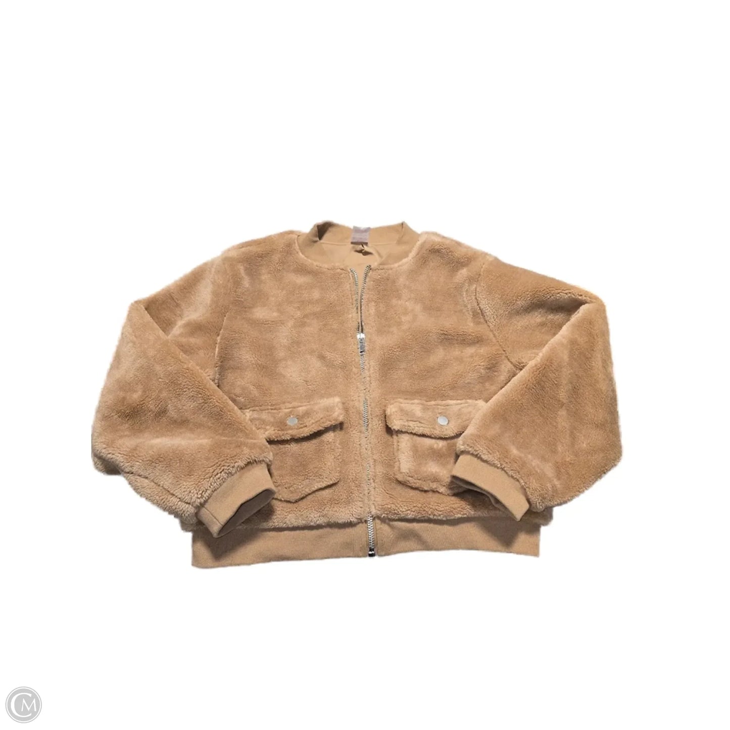 Jacket Faux Fur & Sherpa By No Boundaries In Tan, Size: L