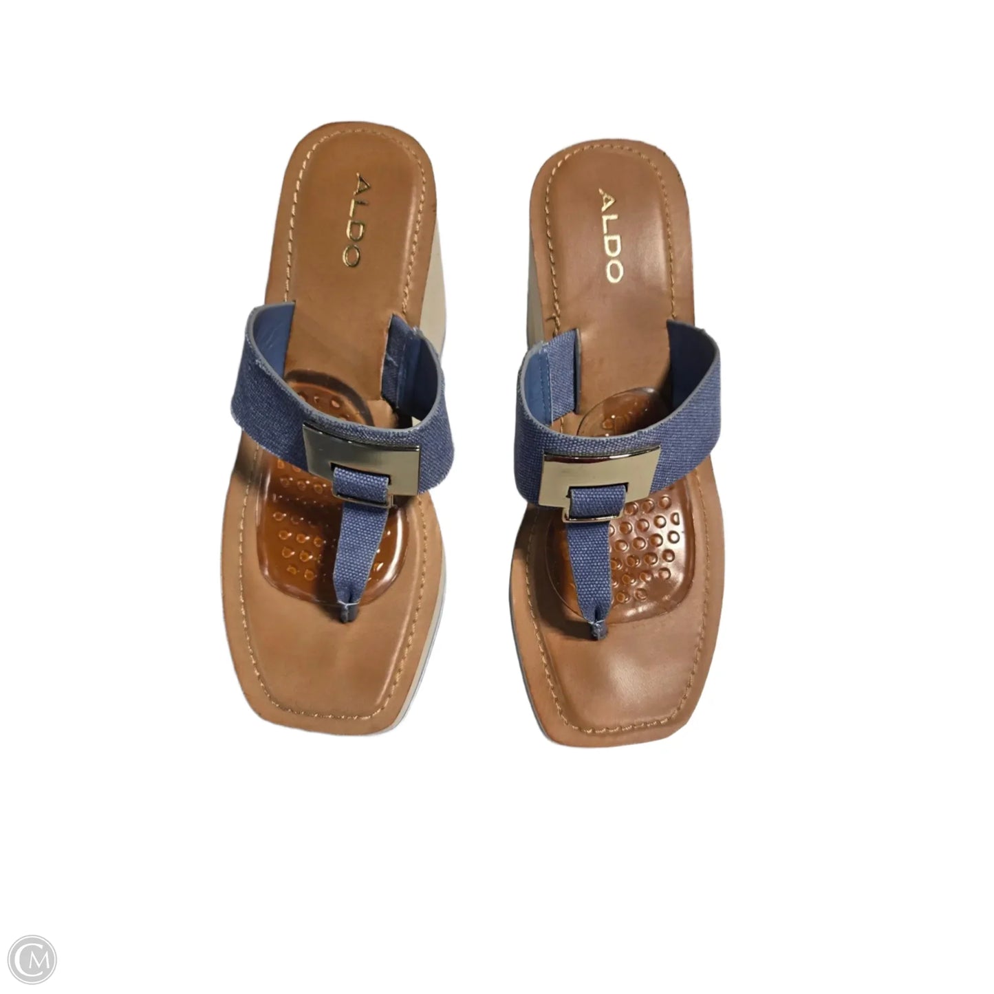 Sandals Heels Wedge By Aldo In Blue, Size: 6