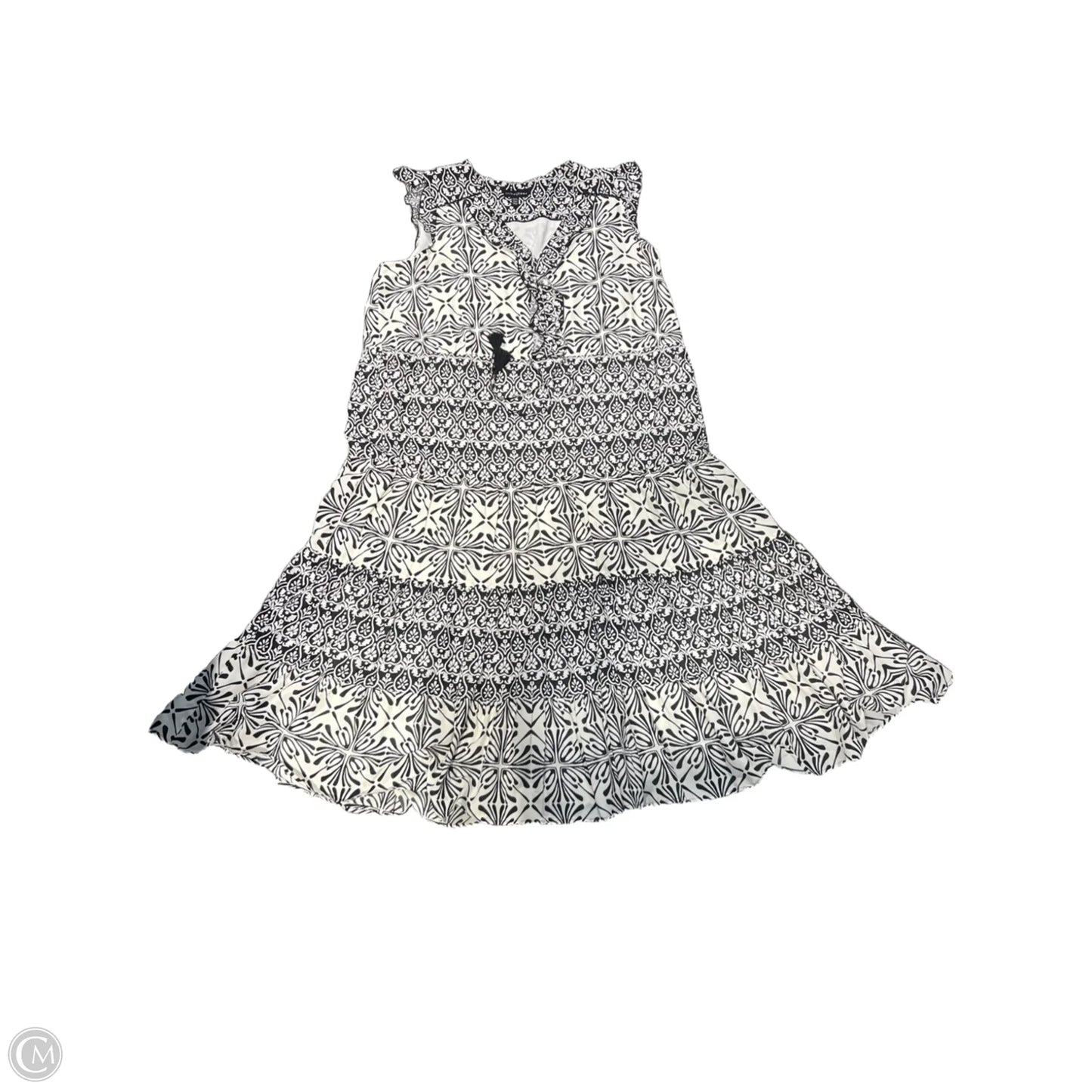 Dress Casual Midi By Tribal In Black & White, Size: Xl