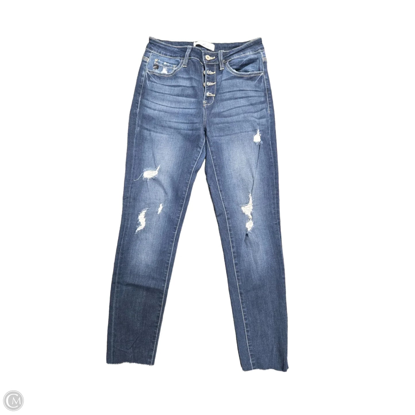 Jeans Skinny By Kancan In Blue Denim, Size: 4