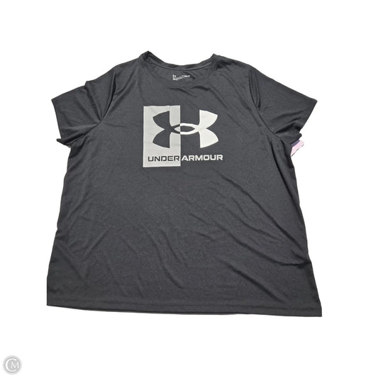 Athletic Top Short Sleeve By Under Armour In Black, Size: 2x