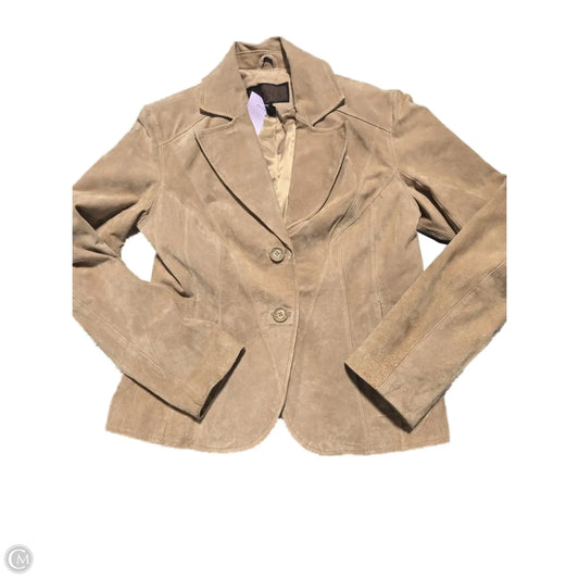 Jacket Leather By Cmc In Tan, Size: 6
