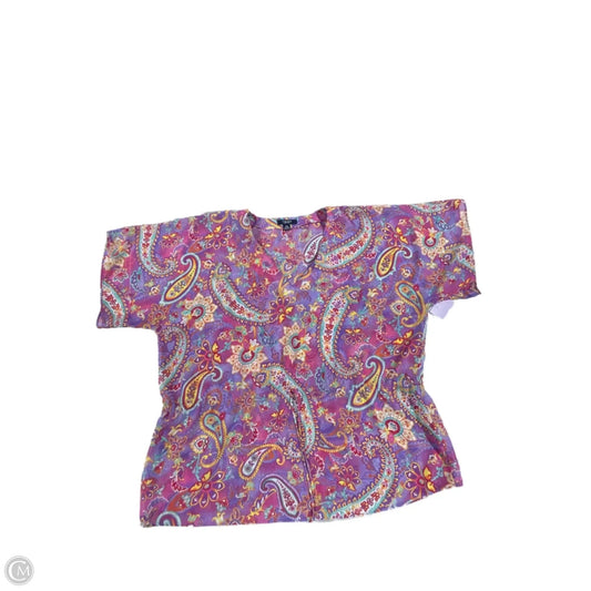 Top Short Sleeve By Chaps In Purple, Size: 1x