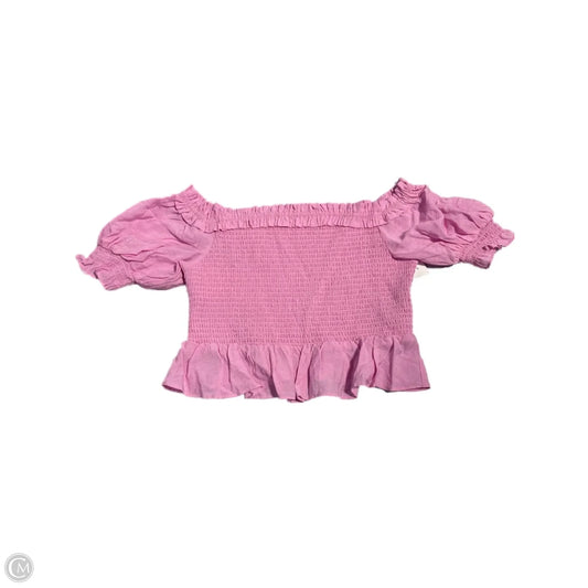 Top Short Sleeve By Endless Rose In Pink, Size: M