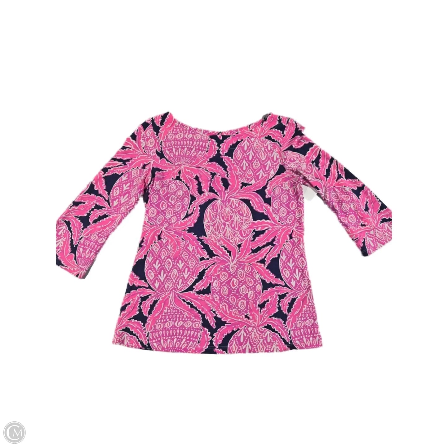 Top 3/4 Sleeve Designer By Lilly Pulitzer In Pink, Size: Xs