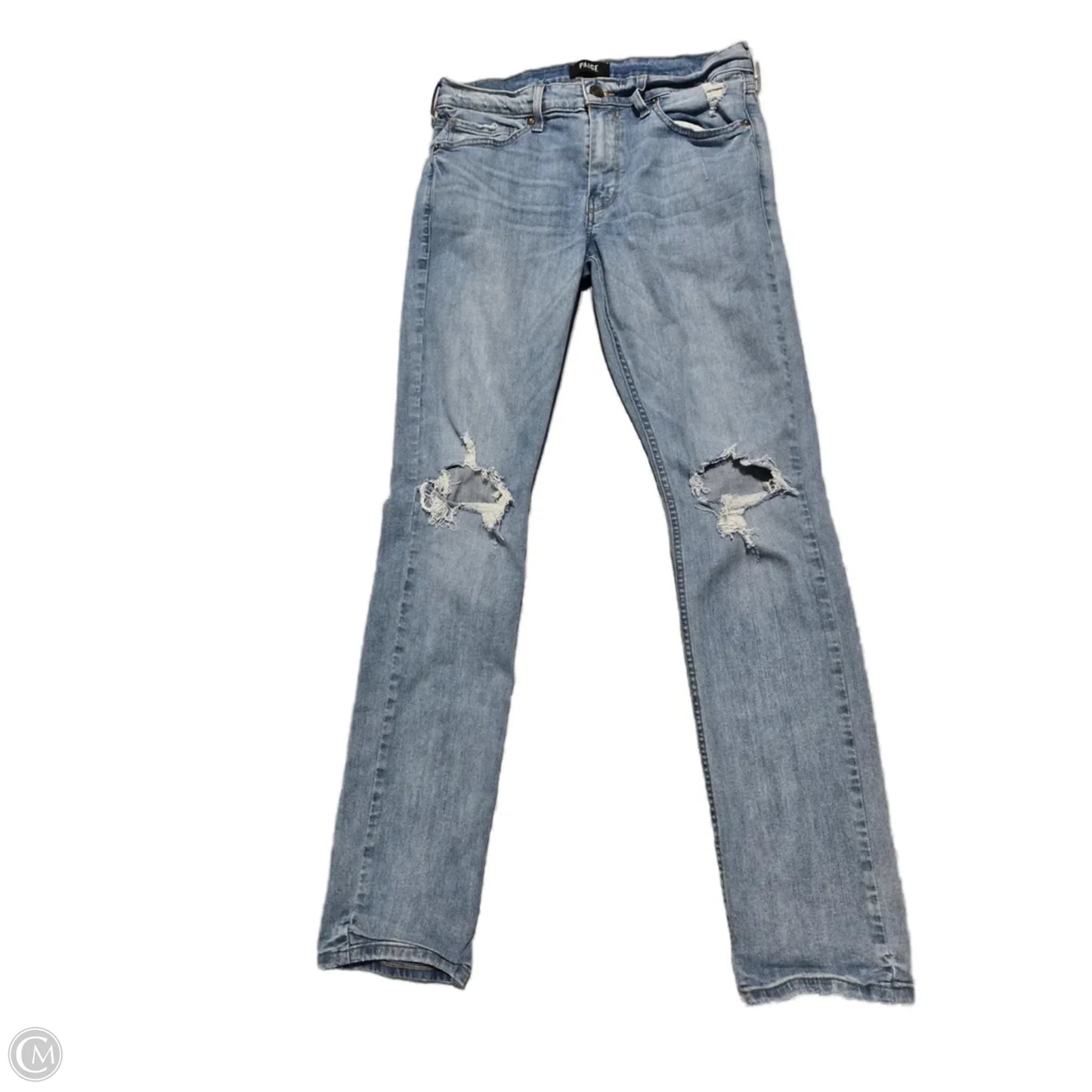Jeans Skinny By Paige In Blue Denim, Size: 14