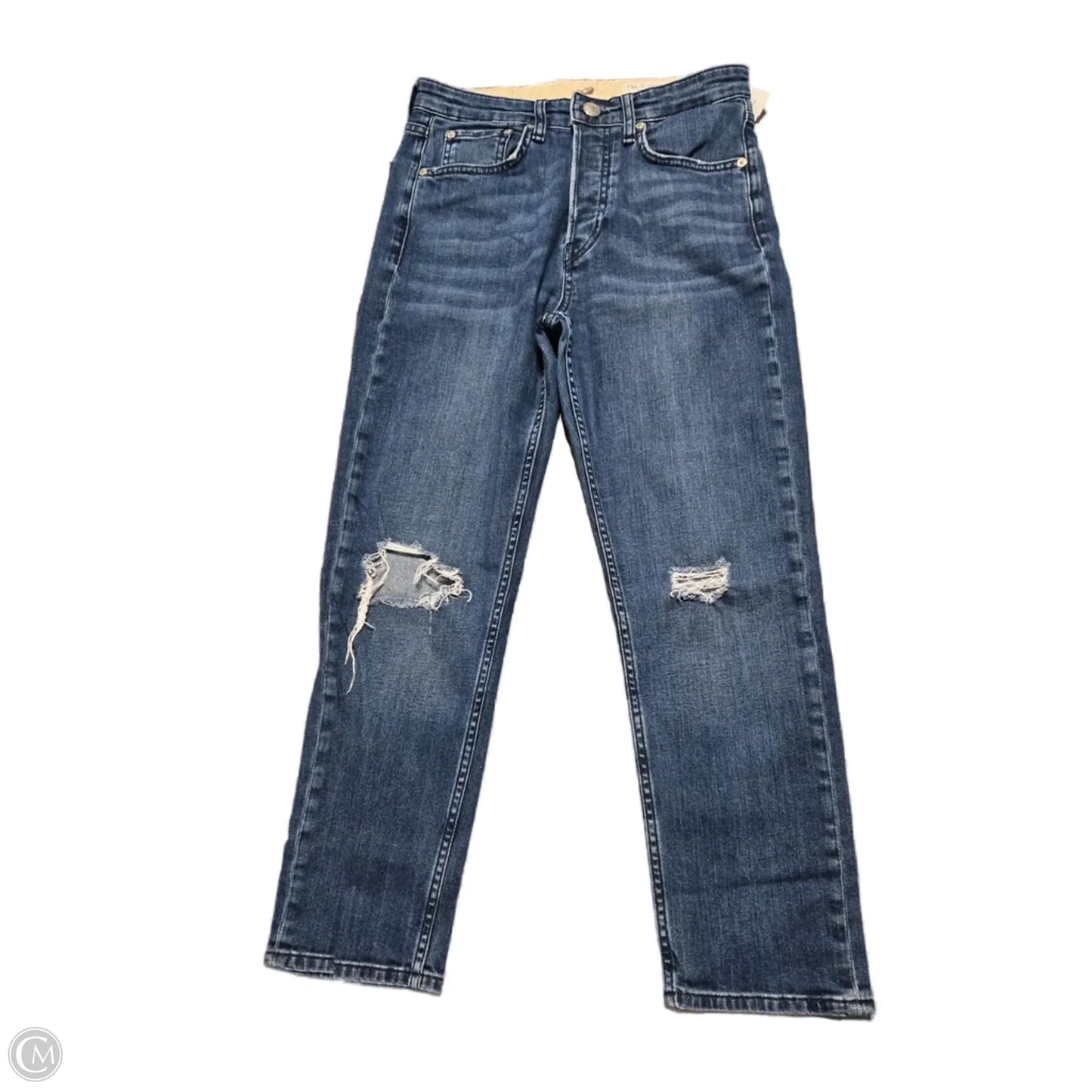 Jeans Boyfriend By Rag And Bone In Blue Denim, Size: 4