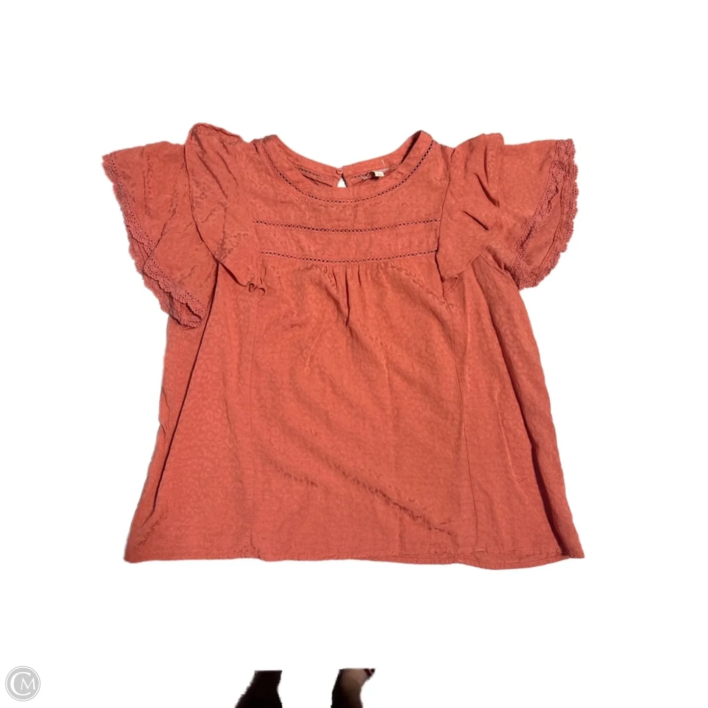 Top Short Sleeve By Skies Are Blue In Orange, Size: L