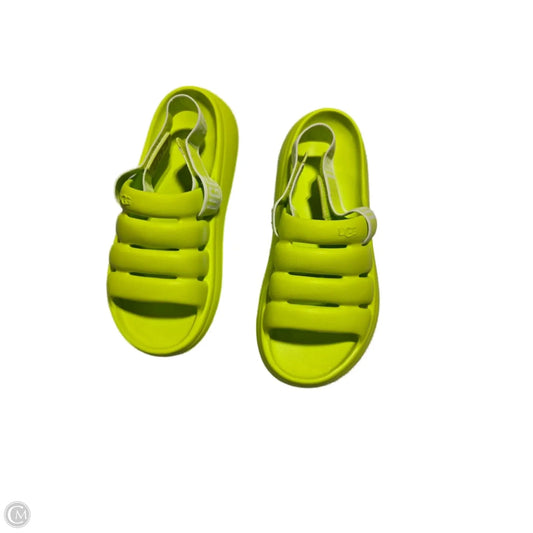 Sandals Designer By Ugg In Green, Size: 9