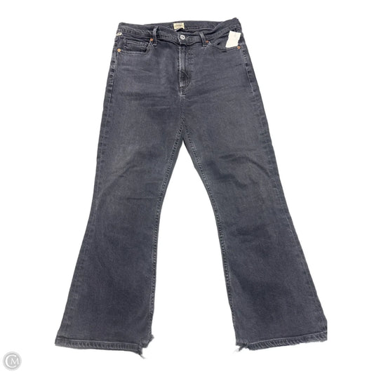 Jeans Cropped By Citizens Of Humanity In Black Denim, Size: 10