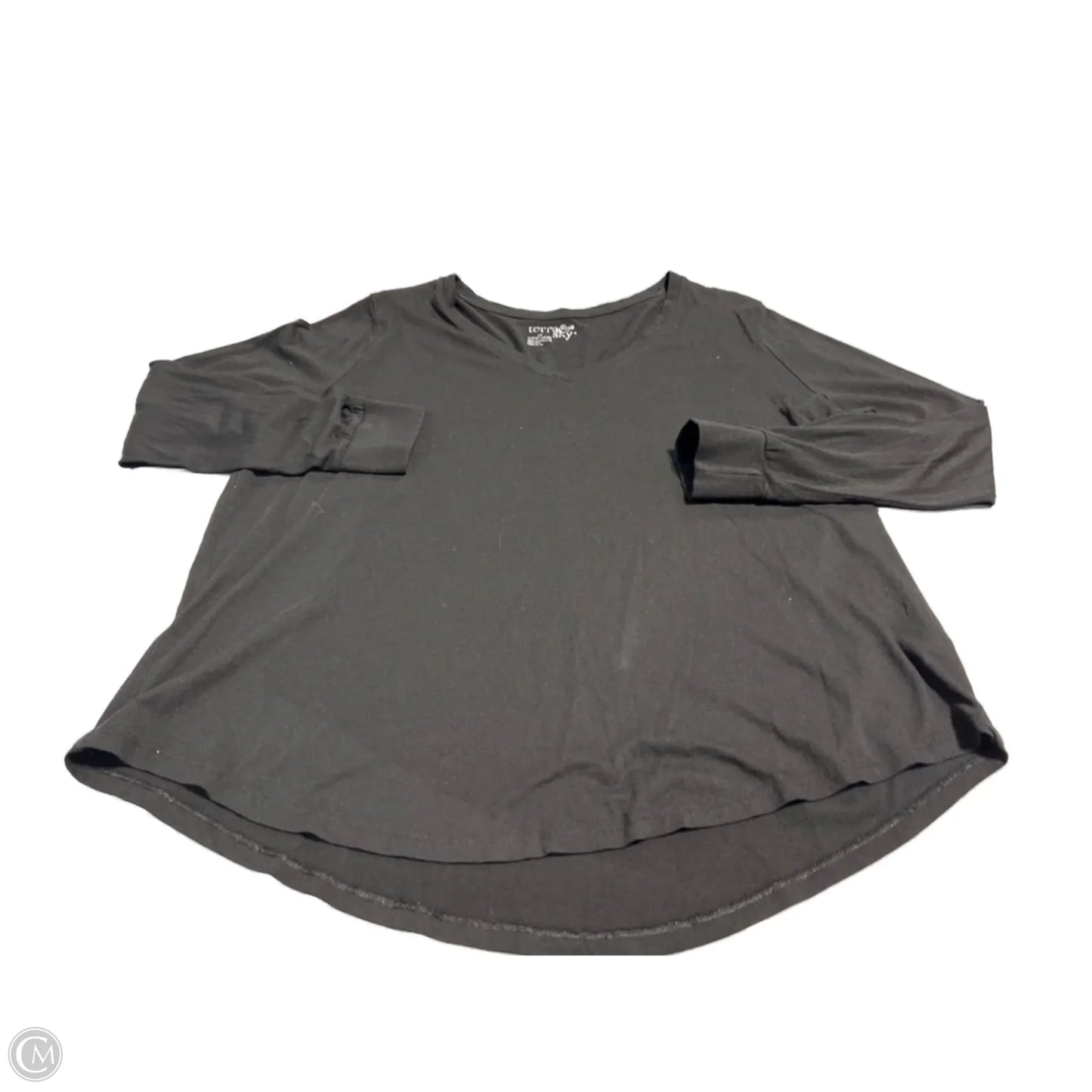 Top Long Sleeve Basic By Terra & Sky In Black, Size: 1x