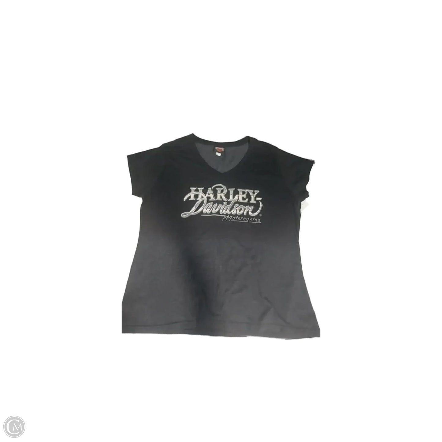 Top Short Sleeve Basic By Harley Davidson In Black & Grey, Size: Xxl
