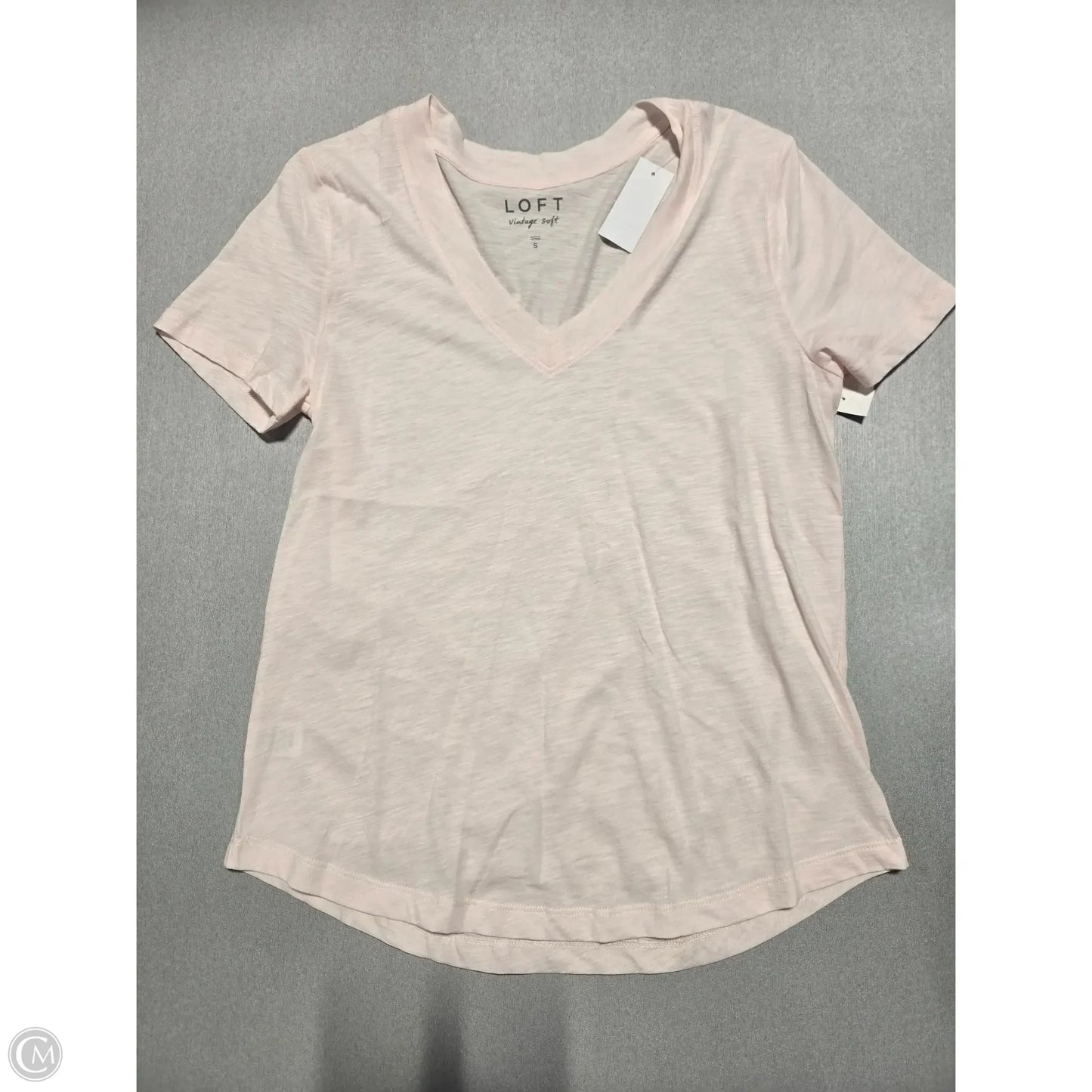 Top Short Sleeve Basic By Loft In Pink, Size: S