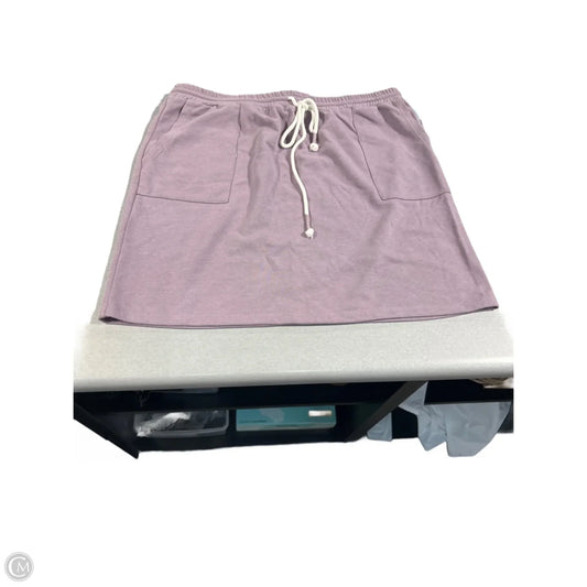 Skirt Mini & Short By Hem & Thread In Purple, Size: L