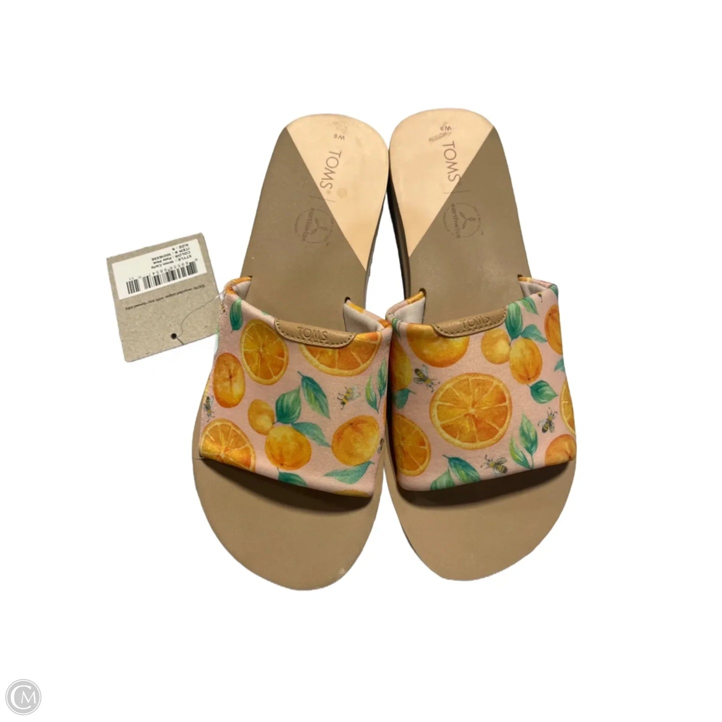 Sandals Flats By Toms In Orange, Size: 9