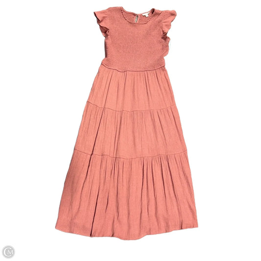 Dress Casual Midi By Blu Pepper In Mauve, Size: Xl