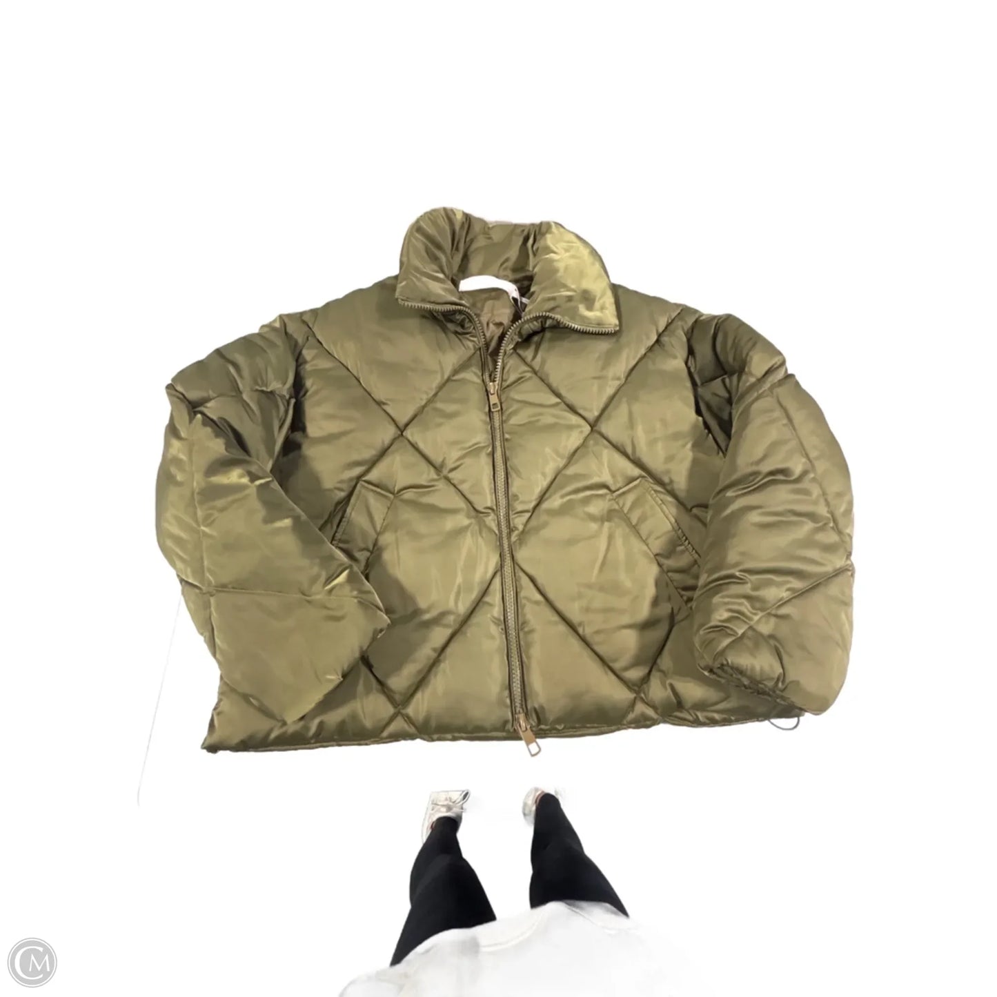 Coat Puffer & Quilted By Cma In Green, Size: M