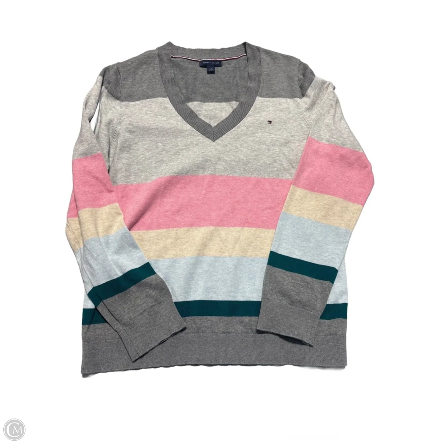 Top Long Sleeve By Tommy Hilfiger In Multi-colored, Size: L
