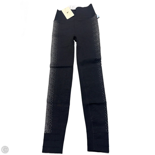 Athletic Leggings By Fabletics In Black & Silver, Size: M