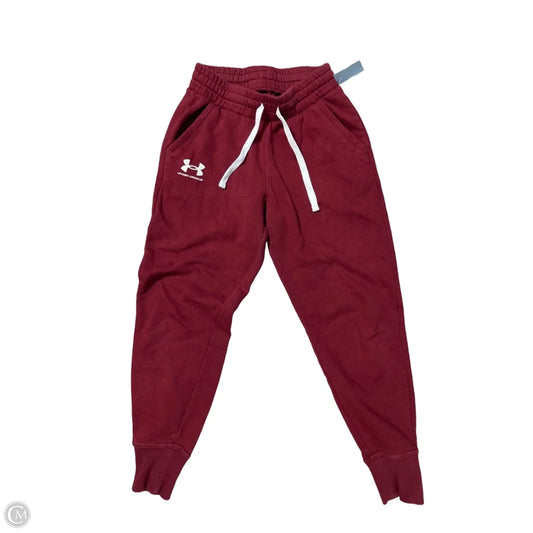 Athletic Pants By Under Armour In Red, Size: Xs