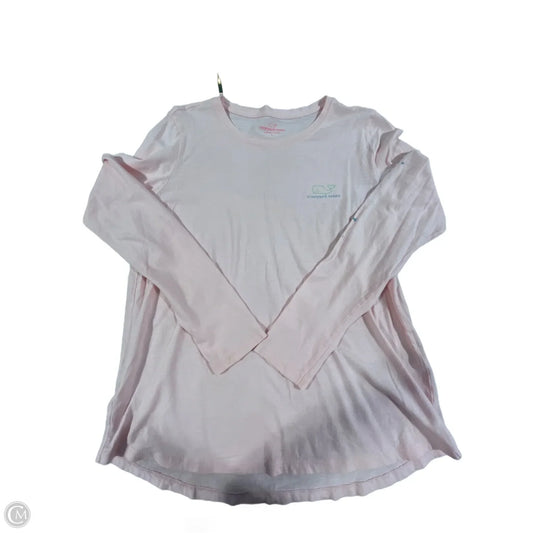 Top Long Sleeve By Vineyard Vines In Pink, Size: L