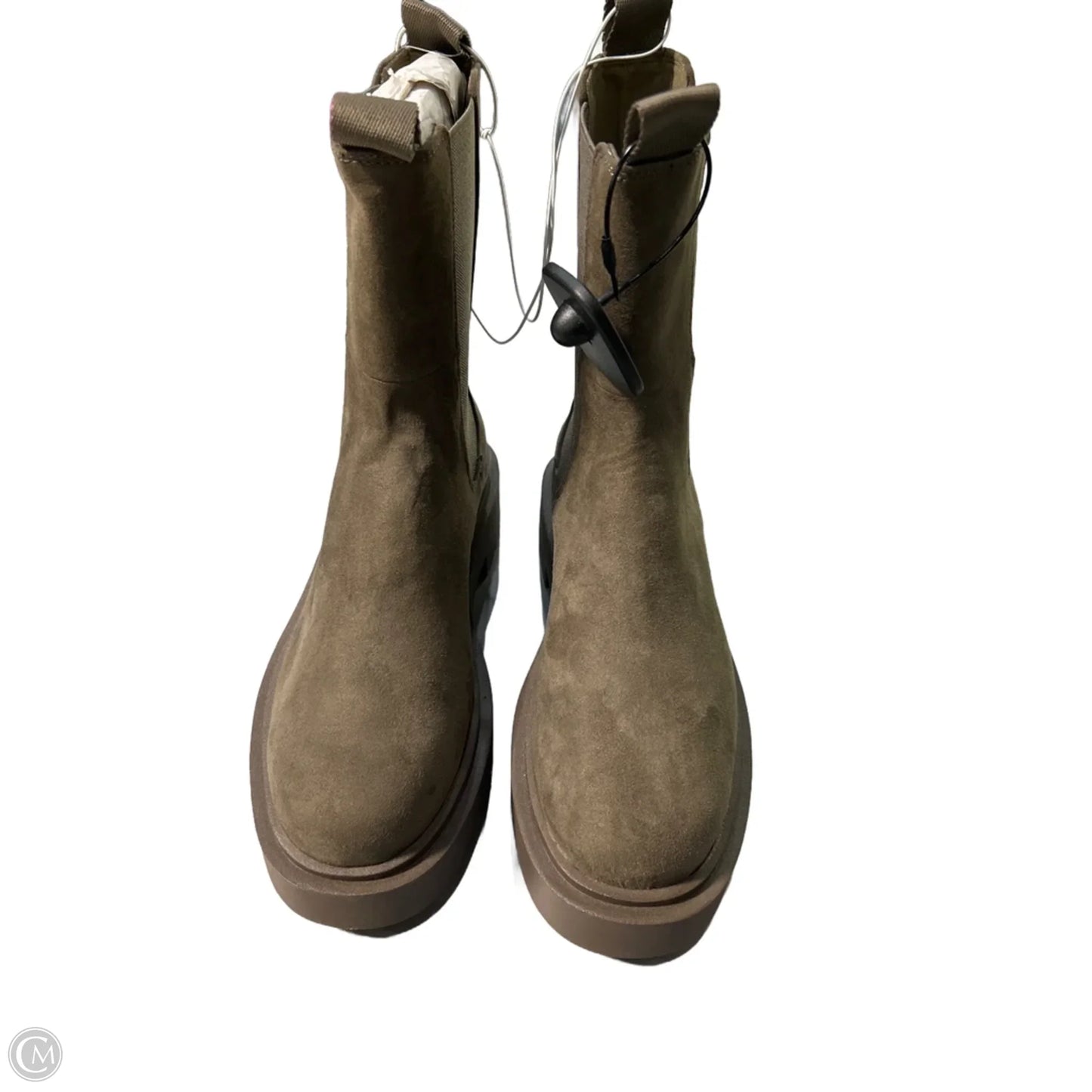 Boots Ankle Flats By H&m In Taupe, Size: 8