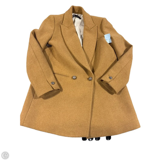 Coat Wool By Zara In Tan, Size: S