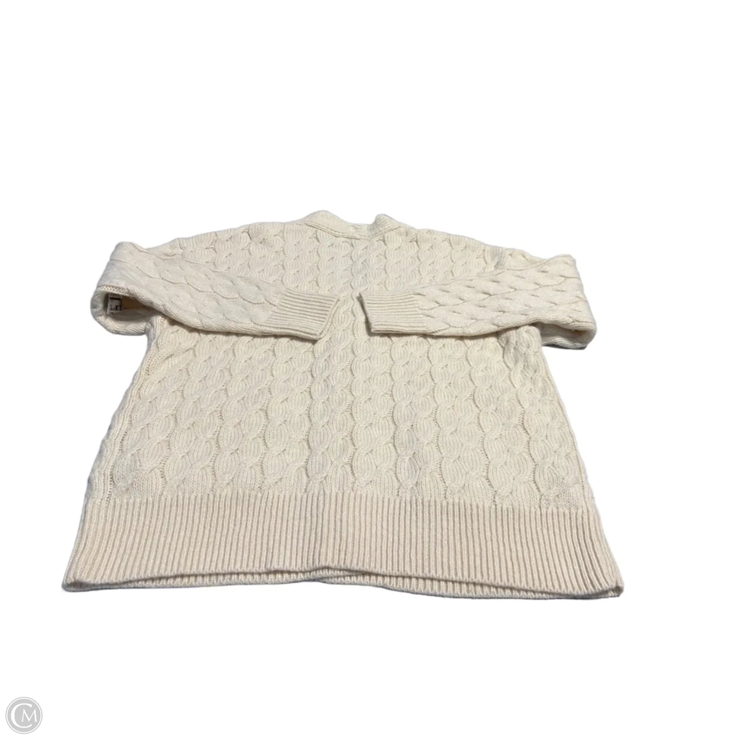 Sweater Cardigan By Zara In Cream, Size: S