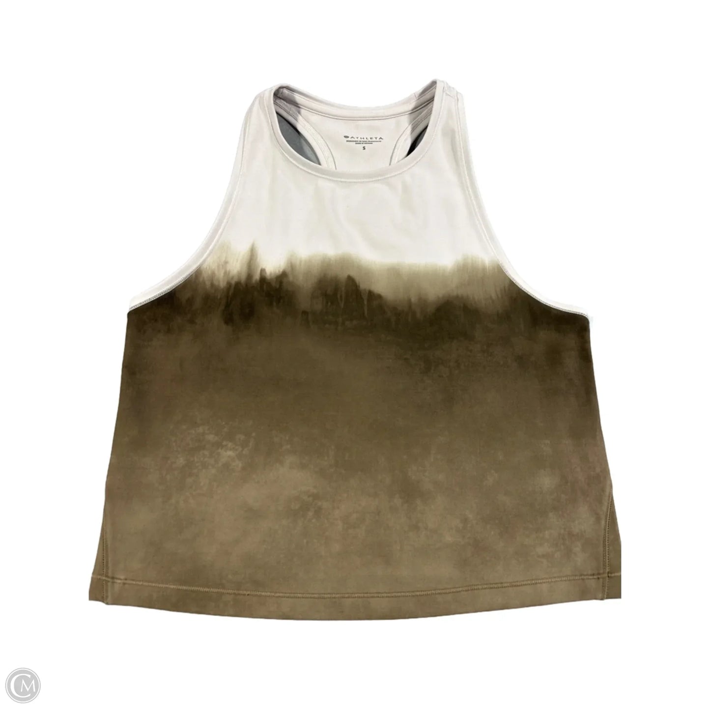 Athletic Tank Top By Athleta In Green & White, Size: S