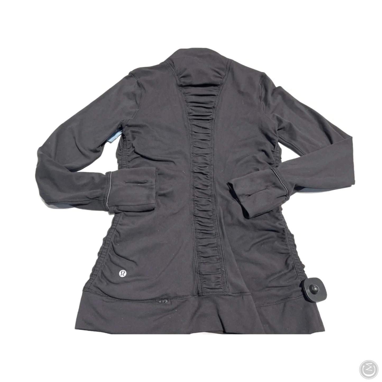 Athletic Top Long Sleeve Crewneck By Lululemon In Black, Size: M