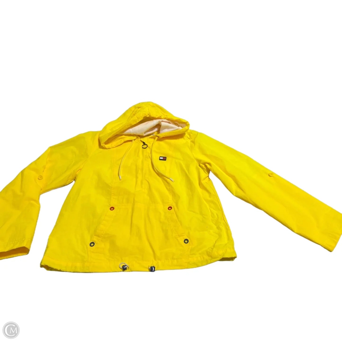 Jacket Windbreaker By Tommy Hilfiger In Yellow, Size: L