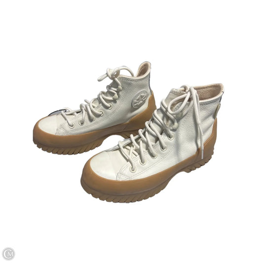Shoes Sneakers Platform By Converse In Tan & White, Size: 6
