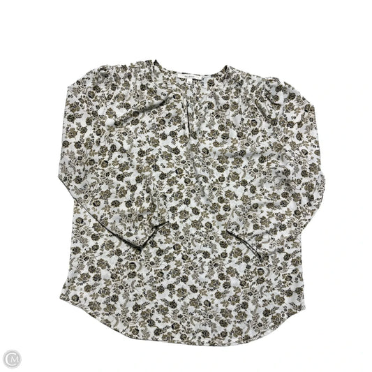 Top 3/4 Sleeve By Cme In Floral Print, Size: L
