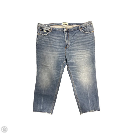 Jeans Straight By Abercrombie And Fitch In Blue Denim, Size: 24
