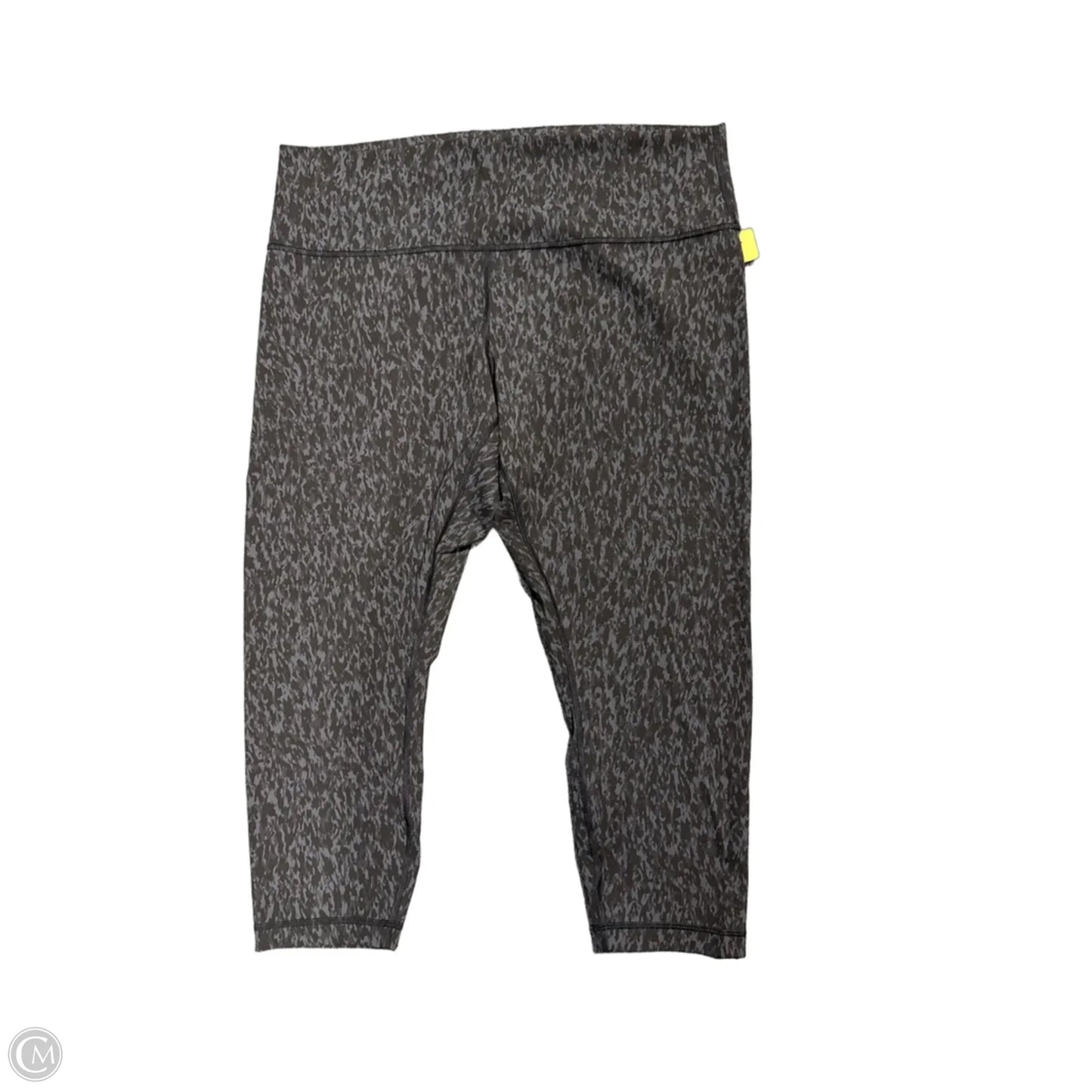 Athletic Leggings Capris By Lululemon In Black & Grey, Size: 18