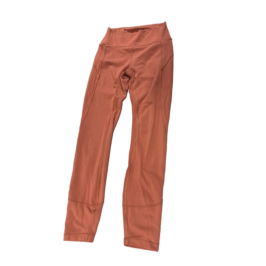 Athletic Leggings By Lululemon In Peach, Size: 4