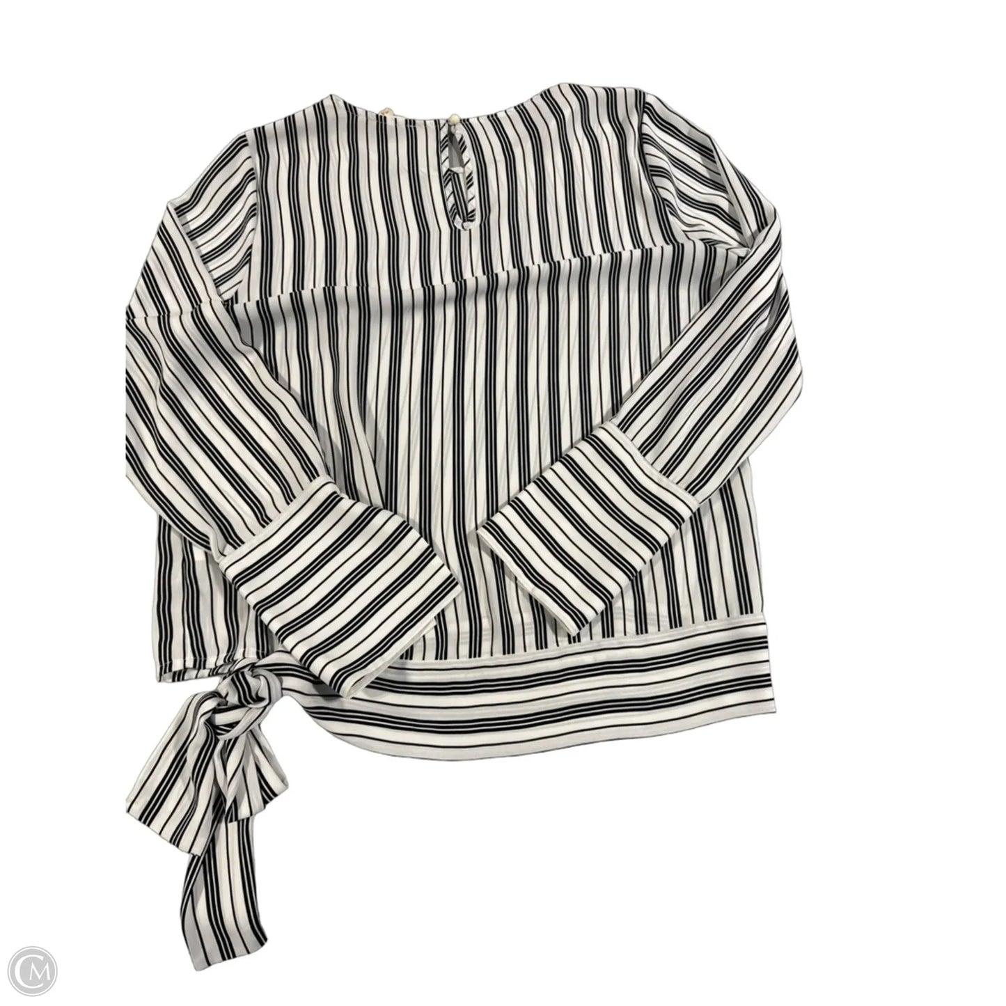 Top Long Sleeve By Pleione In Striped Pattern, Size: M
