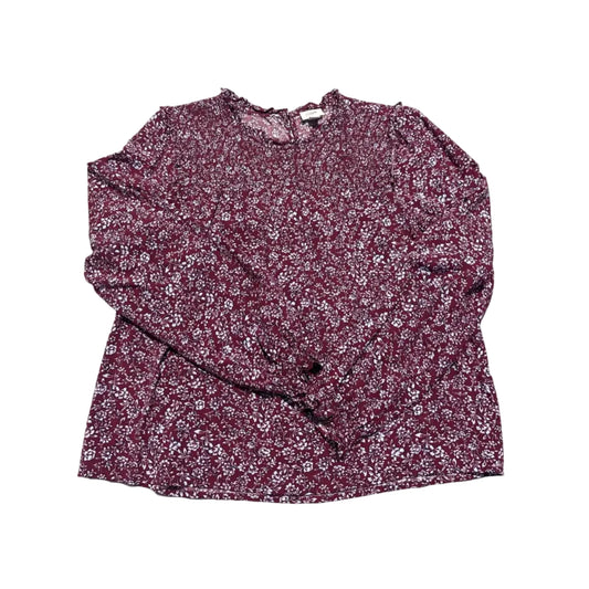 Top Long Sleeve By J. Crew In Floral Print, Size: L