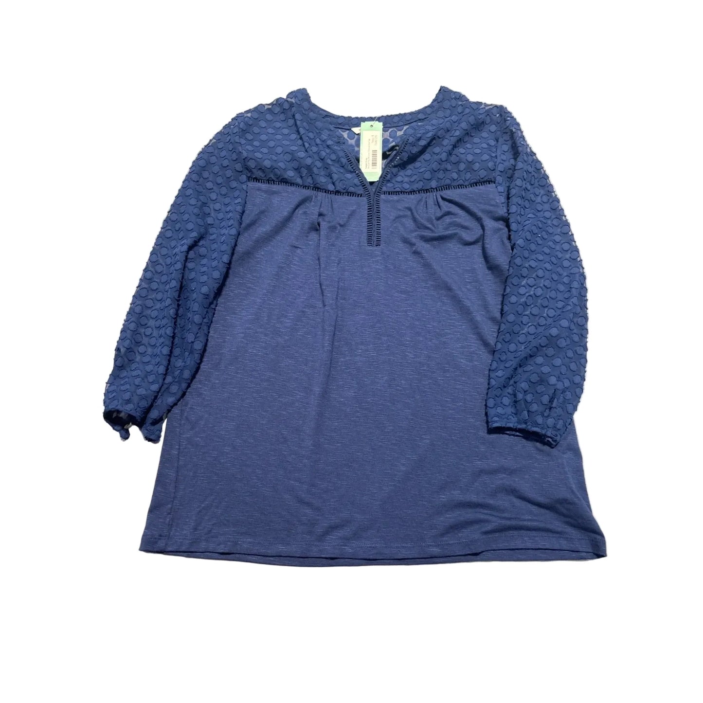 Top 3/4 Sleeve By Cmc In Navy, Size: S