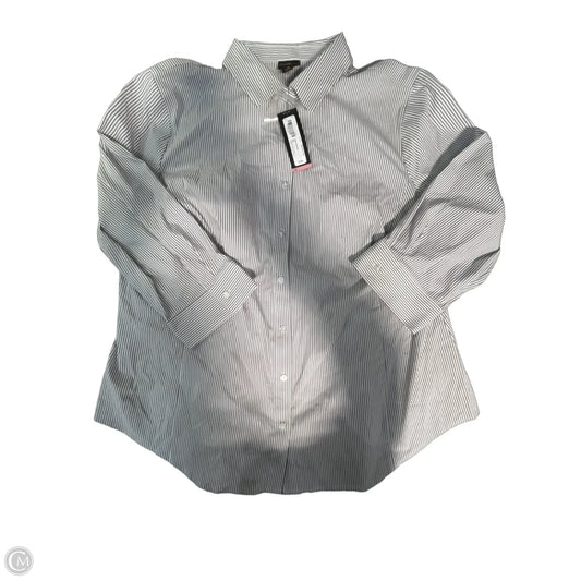 Top Long Sleeve By Worthington In Striped Pattern, Size: 1x