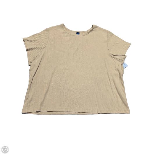 Top Short Sleeve By Old Navy In Tan, Size: Xxl