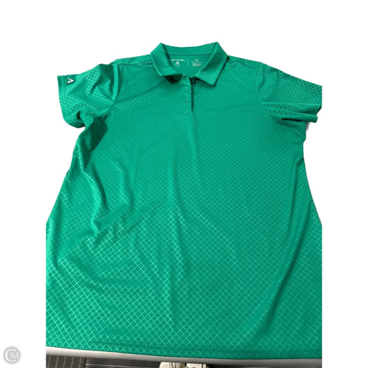 Athletic Top Short Sleeve By Antigua In Green, Size: Xl