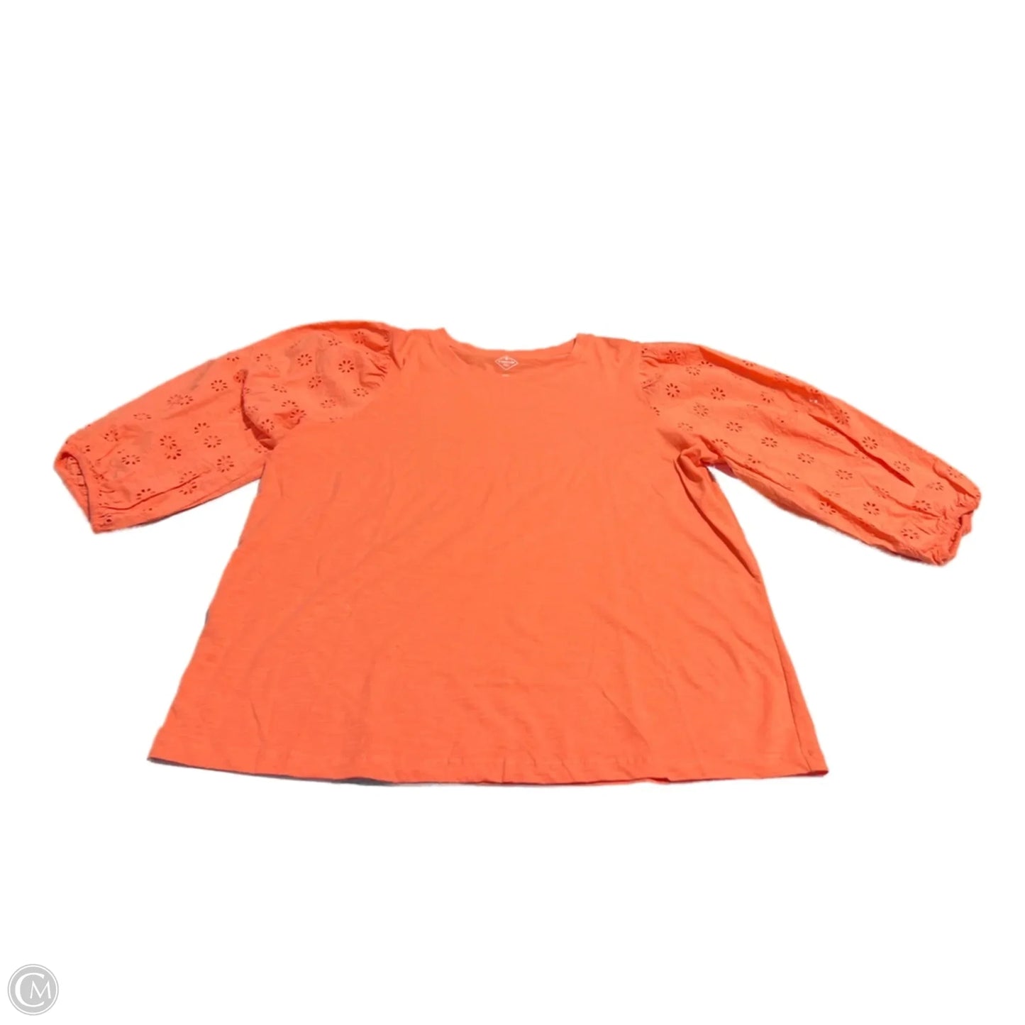 Top Long Sleeve By St Johns Bay In Coral, Size: Xxl