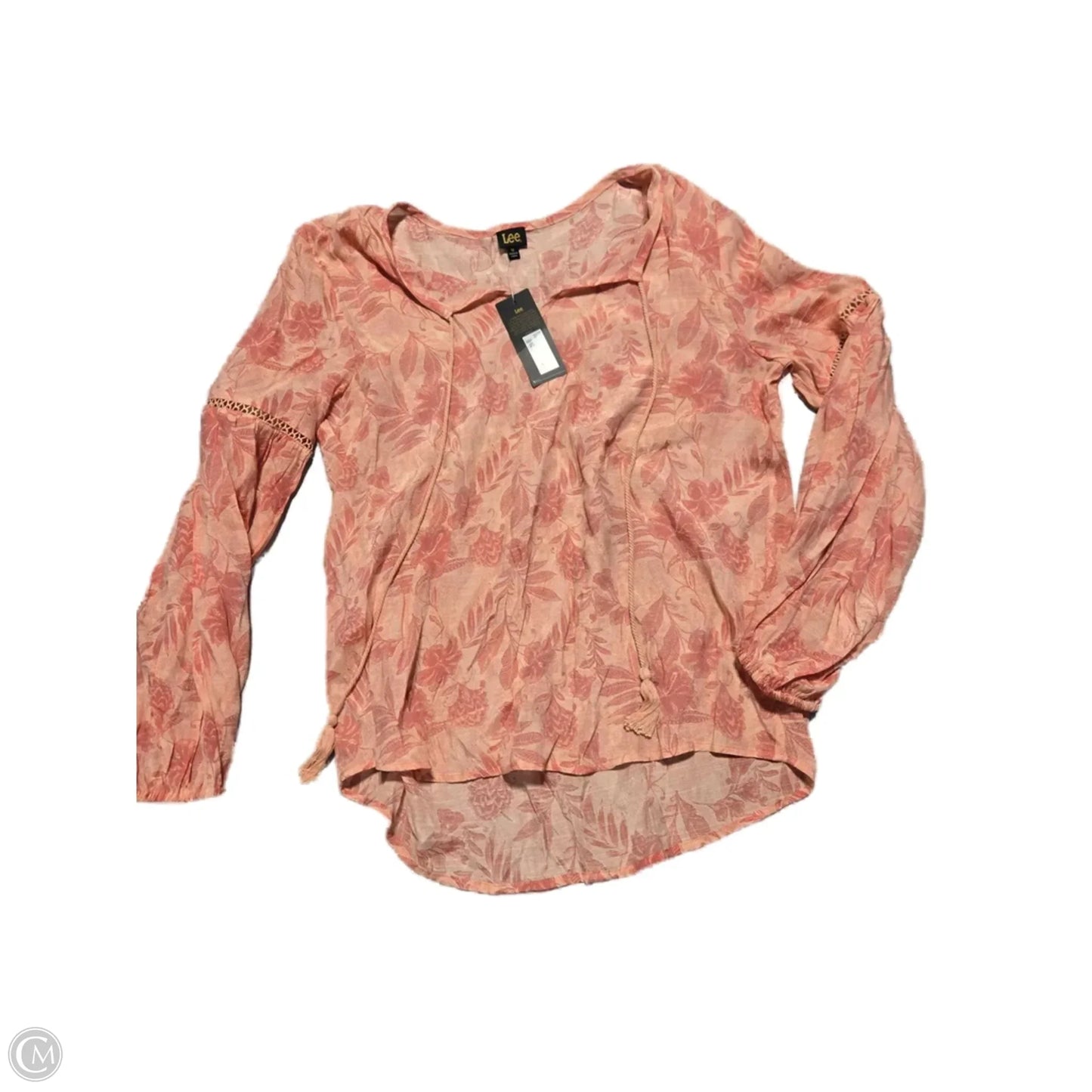 Top Long Sleeve By Lee In Pink, Size: M