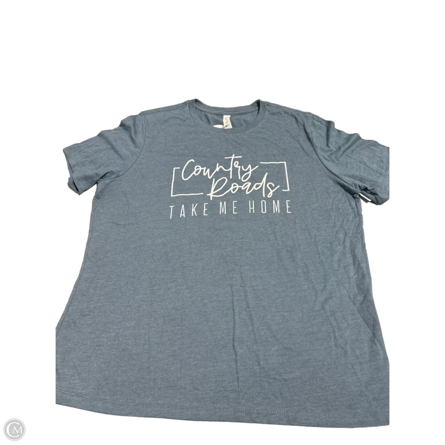 Top Short Sleeve By Bella + Canvas In Blue, Size: Xl