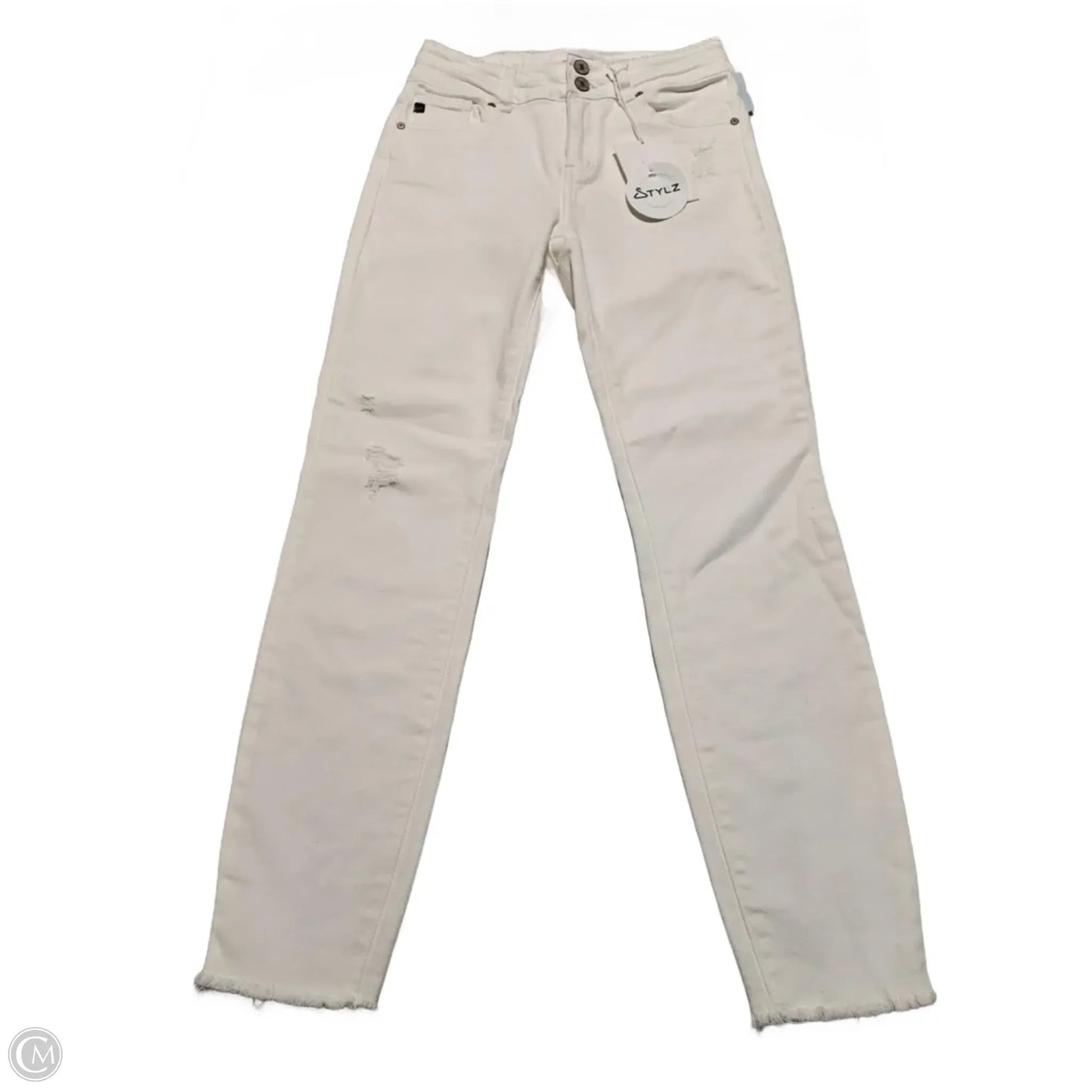 Jeans Straight By Kancan In White Denim, Size: 8
