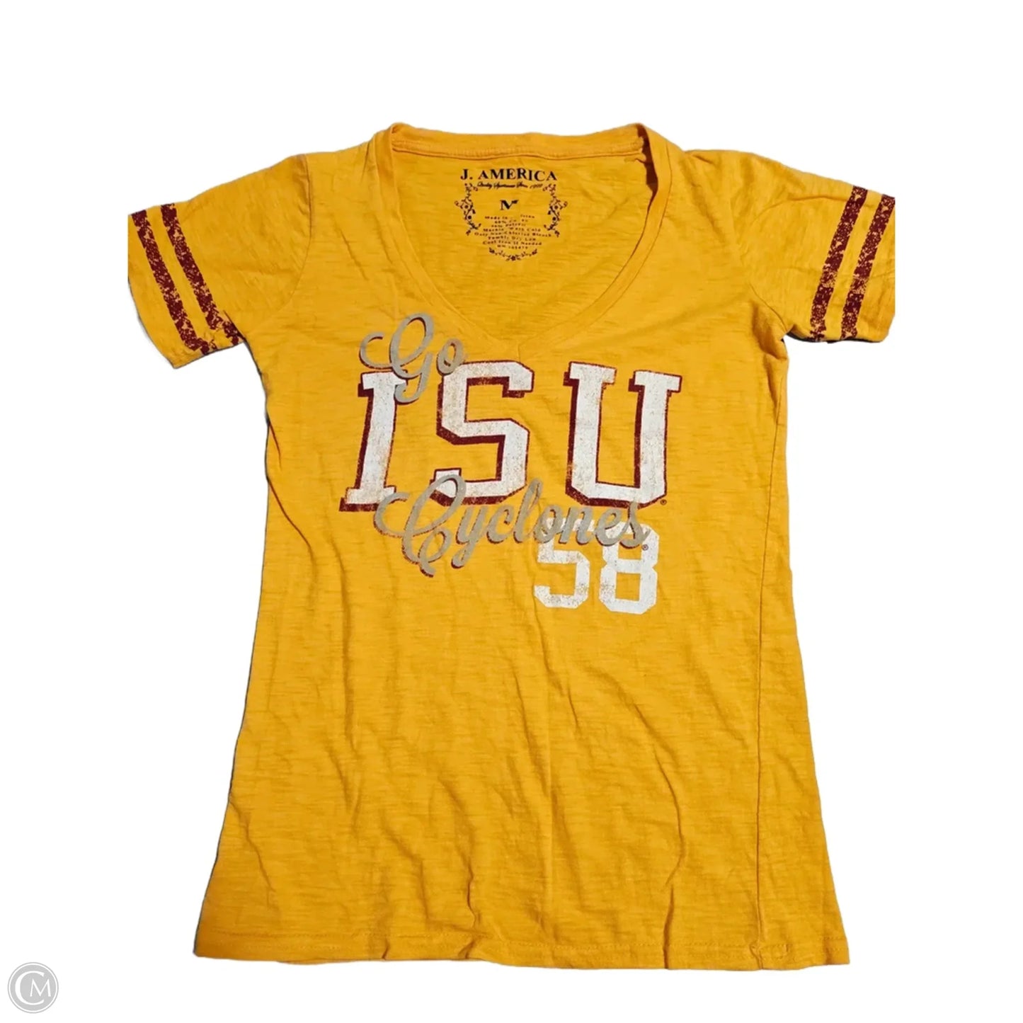 Top Short Sleeve By Cmc In Yellow, Size: M