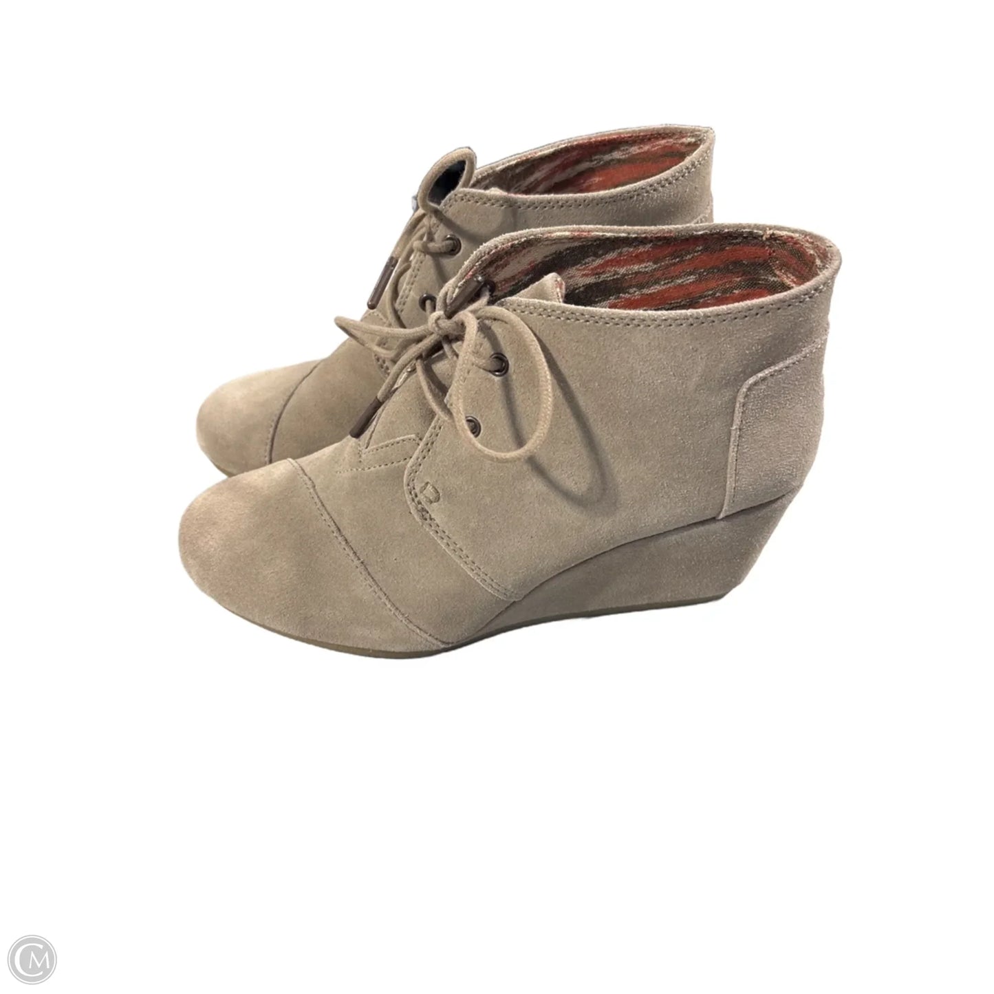 Boots Ankle Heels By Toms In Tan, Size: 9.5